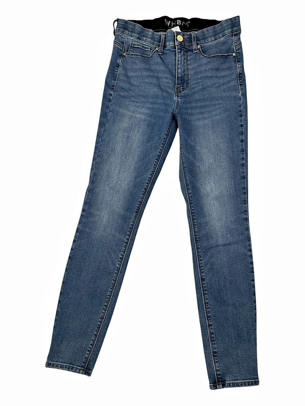 WHBM Jeans, Skinny, Mid Rise, Size 4S, 4 Short, 28x26, 28W, 26L, Light Blue